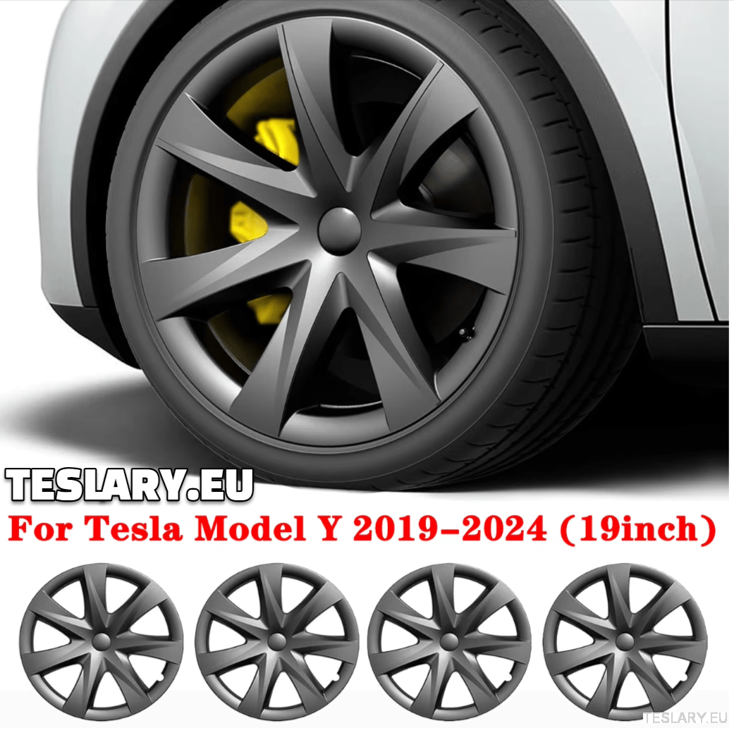 TESLA MODEL Y 19" UNIQUE S3 FULL COVER WHEEL HUBS - TESLARY Tesla Shop Accessories Europe Nederlands Dublin Cork Ireland Deutschland Espana Alicante France Italia