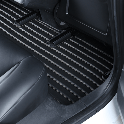 Tesla Model Y 2019 - 2025 Right - Hand Drive Car Mats, Three - Layer PVC Stripe Design, Luxury & Durable Floor Mat Accessories for Car Interior - TESLARY Tesla Shop Accessories Europe Nederlands Dublin Cork Ireland Deutschland Espana Alicante France Italia