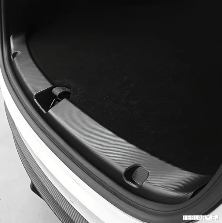 Tesla Model Y 2021 - 2024 ABS Trunk Protector Guard Carbon Fiber Style - TESLARY Tesla Shop Accessories Europe Nederlands Dublin Cork Ireland Deutschland Espana Alicante France Italia