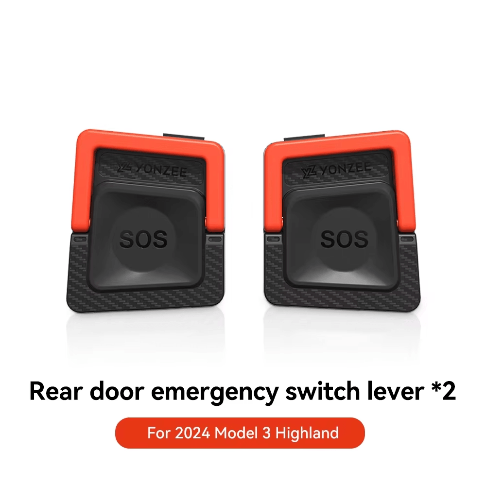 Tesla Model Y Juniper / Model 3 Highland - Rear Door Emergency Handle - Mechanical Unlock for Switch Pull Rope - TESLARY Tesla Shop Accessories Europe Nederlands Dublin Cork Ireland Deutschland Espana Alicante France Italia
