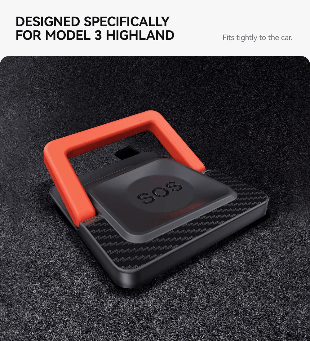 Tesla Model Y Juniper / Model 3 Highland - Rear Door Emergency Handle - Mechanical Unlock for Switch Pull Rope - TESLARY Tesla Shop Accessories Europe Nederlands Dublin Cork Ireland Deutschland Espana Alicante France Italia