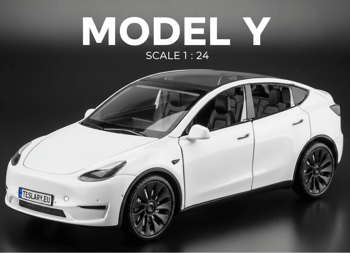 Tesla Model Y Model Voiture 1:24 Version non officielle - TESLARY Tesla Shop Accessoires Europe Pays-Bas Dublin Cork Irlande Allemagne Espagne Alicante France Italie