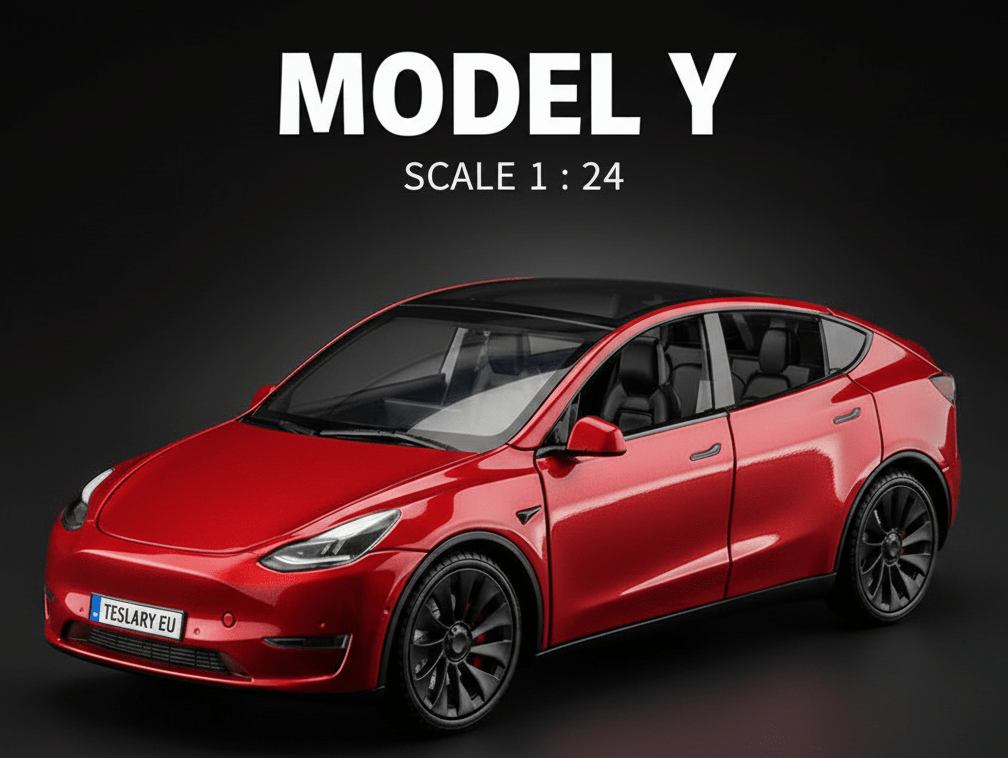 Tesla Model Y Model Voiture 1:24 Version non officielle - TESLARY Tesla Shop Accessoires Europe Pays-Bas Dublin Cork Irlande Allemagne Espagne Alicante France Italie