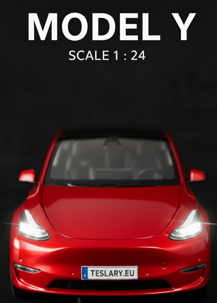 Tesla Model Y Model Voiture 1:24 Version non officielle - TESLARY Tesla Shop Accessoires Europe Pays-Bas Dublin Cork Irlande Allemagne Espagne Alicante France Italie