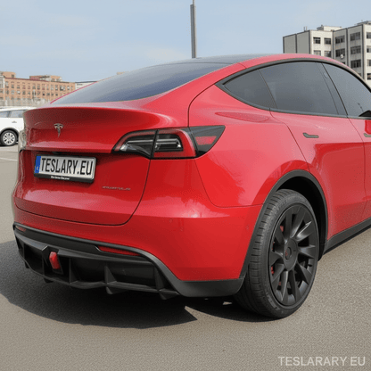TESLA MODEL Y REAR BUMPER DIFFUSER ABS CUSTOM FIT - TESLARY Tesla Shop Accessories Europe Nederlands Dublin Cork Ireland Deutschland Espana Alicante France Italia