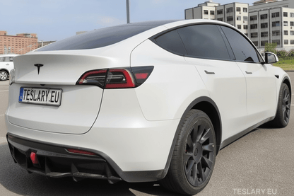 TESLA MODEL Y REAR BUMPER DIFFUSER ABS CUSTOM FIT - TESLARY Tesla Shop Accessories Europe Nederlands Dublin Cork Ireland Deutschland Espana Alicante France Italia