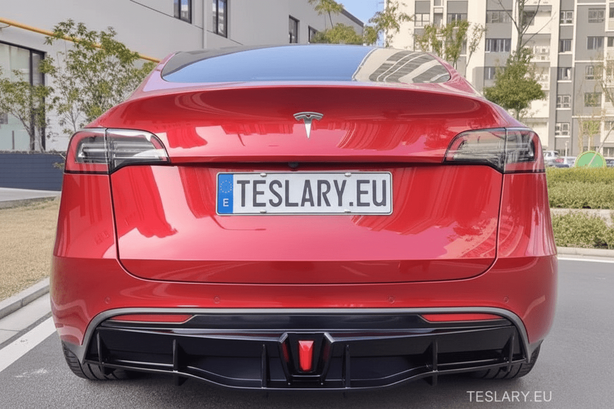 TESLA MODEL Y REAR BUMPER DIFFUSER ABS CUSTOM FIT - TESLARY Tesla Shop Accessories Europe Nederlands Dublin Cork Ireland Deutschland Espana Alicante France Italia