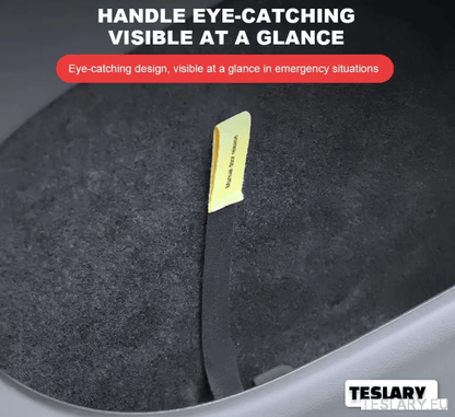 TESLA MODEL Y Rear Door Emergency Manuel Door Release Cord Juniper 2021 - 2025 - TESLARY Tesla Shop Accessories Europe Nederlands Dublin Cork Ireland Deutschland Espana Alicante France Italia