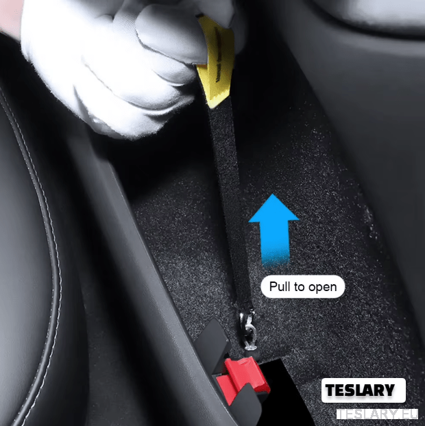 TESLA MODEL Y Rear Door Emergency Manuel Door Release Cord Juniper 2021 - 2025 - TESLARY Tesla Shop Accessories Europe Nederlands Dublin Cork Ireland Deutschland Espana Alicante France Italia