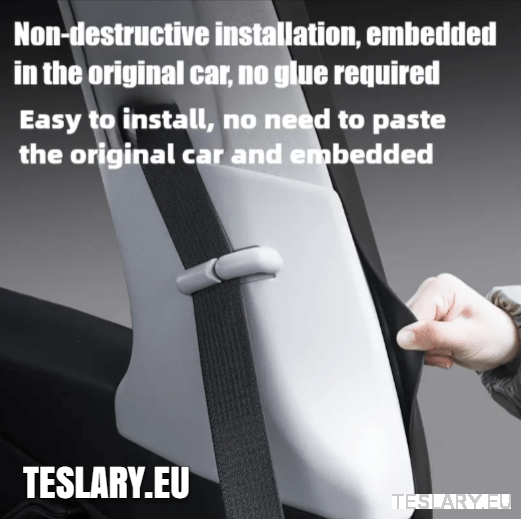 TESLA MODEL Y SEAT BELT HEIGHT LIMITER - TESLARY Tesla Shop Accessories Europe Nederlands Dublin Cork Ireland Deutschland Espana Alicante France Italia