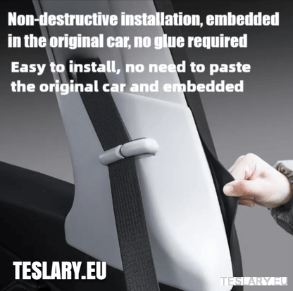 TESLA MODEL Y SEAT BELT HEIGHT LIMITER - TESLARY Tesla Shop Accessories Europe Nederlands Dublin Cork Ireland Deutschland Espana Alicante France Italia