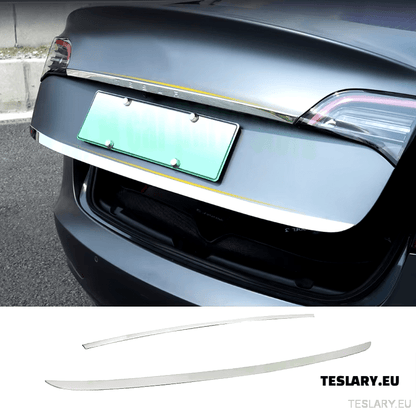 Tesla Model Y Trunk Chrome Protective Strips - TESLARY Tesla Shop Accessories Europe Nederlands Dublin Cork Ireland Deutschland Espana Alicante France Italia