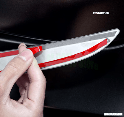 Tesla Model Y Trunk Chrome Protective Strips - TESLARY Tesla Shop Accessories Europe Nederlands Dublin Cork Ireland Deutschland Espana Alicante France Italia