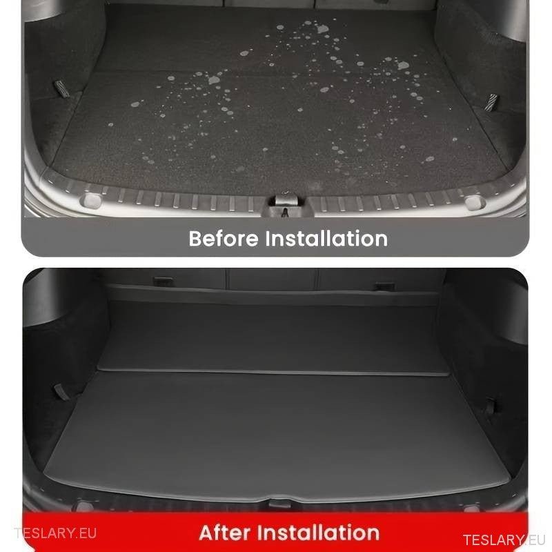 Tesla Model Y / 3 PU Leather Trunk Mats / Cargo Liners - Tesla Shop Europe - TESLARY.IE Ireland - France boutique- Deutschland Geschäft- España comercio - Nederland winkel- TESLARY.IE