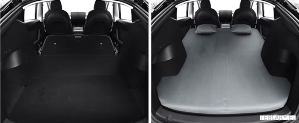 Tesla Model Y / Y+ Juniper Camping Mattress Inflatable Black - TESLARY Tesla Shop Accessories Europe Nederlands Dublin Cork Ireland Deutschland Espana Alicante France Italia