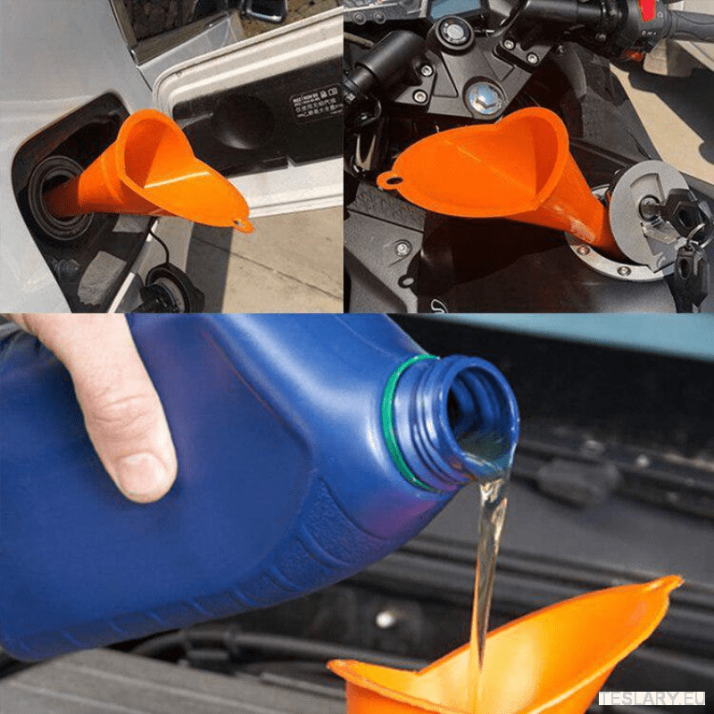TESLA & Other EV Long Mouth Funnel Filling Tool Plastic Anti - splash EV Accessories 1pc Orange - TESLARY Tesla Shop Accessories Europe Nederlands Dublin Cork Ireland Deutschland Espana Alicante France Italia