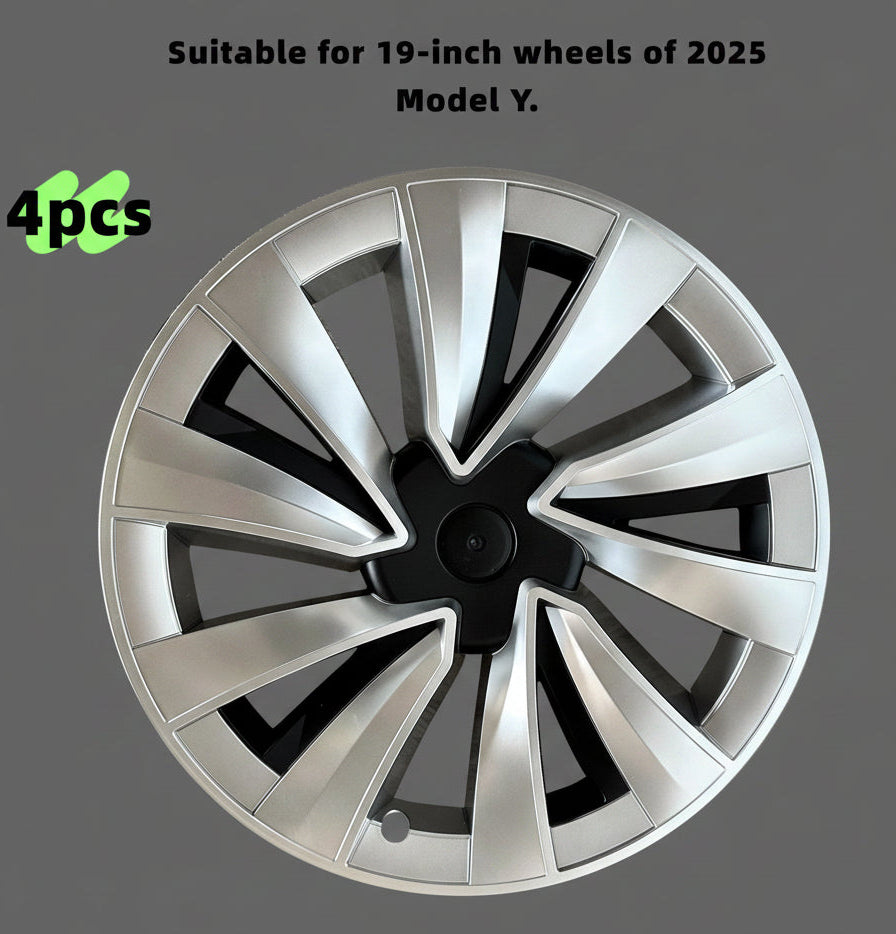 Tesla Ruedas Cubiertas de rueda de 19 pulgadas para el modelo 2025 en color plata y ...
