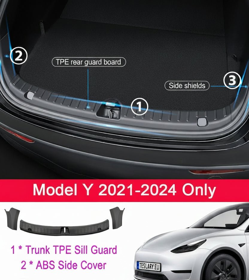 Protection de coffre en TPE pour Tesla Model Année 2022 - 2024 - TESLARY Tesla Shop Accessoires Europe Pays-Bas Dublin Cork Irlande Allemagne Espagne Alicante France Italie
