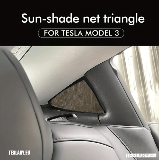 Triangular Rear Windows Shade For Enhanced Privacy Tesla Model 3 / Y - TESLARY Tesla Shop Accessories Europe Nederlands Dublin Cork Ireland Deutschland Espana Alicante France Italia
