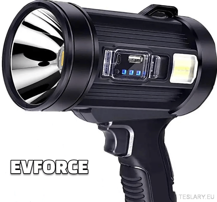 Ultra Bright Recharable Spot light / torch for your Tesla , BYD , MG or other EV - TESLARY Tesla Shop Accessories Europe Nederlands Dublin Cork Ireland Deutschland Espana Alicante France Italia