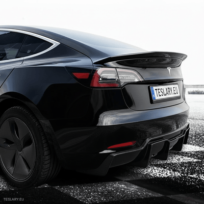 V Type Highkick Sport Spoiler Wing Tesla Model 3 2019 - 2023 - Carbon Fibre Style - TESLARY Tesla Shop Accessories Europe Nederlands Dublin Cork Ireland Deutschland Espana Alicante France Italia