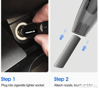 VACUUM 12V WIRED POWERFUL Handheld Car Vacuum Cleaner Black - TESLARY Tesla Shop Accessories Europe Nederlands Dublin Cork Ireland Deutschland Espana Alicante France Italia