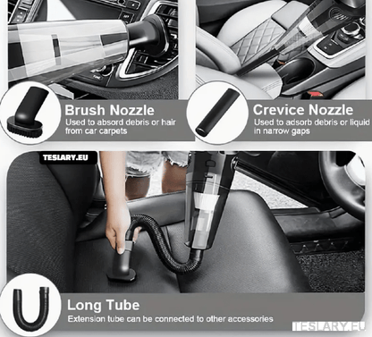 VACUUM 12V WIRED POWERFUL Handheld Car Vacuum Cleaner Black - TESLARY Tesla Shop Accessories Europe Nederlands Dublin Cork Ireland Deutschland Espana Alicante France Italia