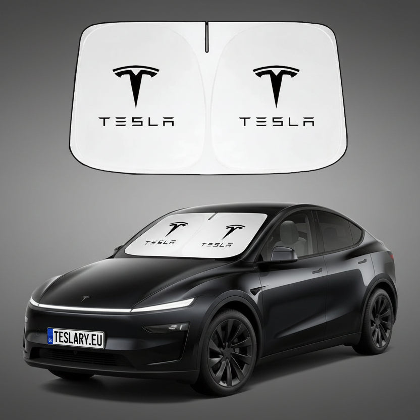 Tesla Model Pare-soleil de pare-brise Juniper Standard Premium 2025 2026 2027 pour une protection solaire optimale - disponible en Europe Teslary.eu