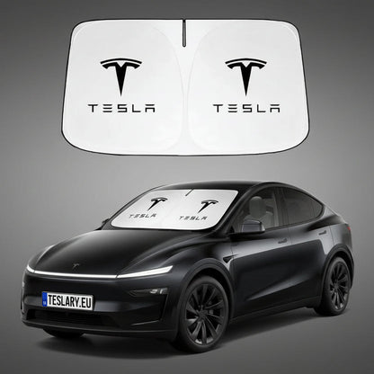 Tesla Model Pare-soleil de pare-brise Juniper Standard Premium 2025 2026 2027 pour une protection solaire optimale - disponible en Europe Teslary.eu