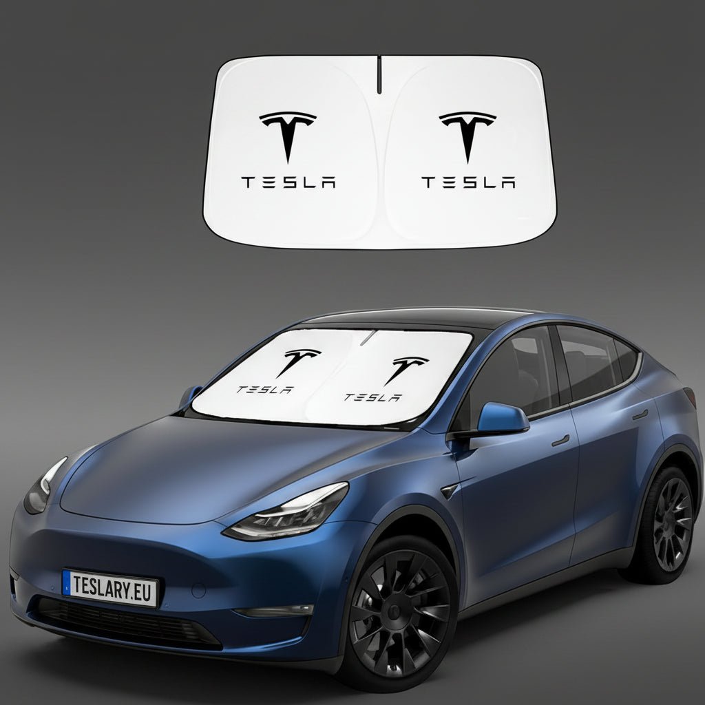 Tesla Model Pare-soleil de pare-brise pour protection solaire Y 2022 2023 2024, disponible en Europe Teslary.eu