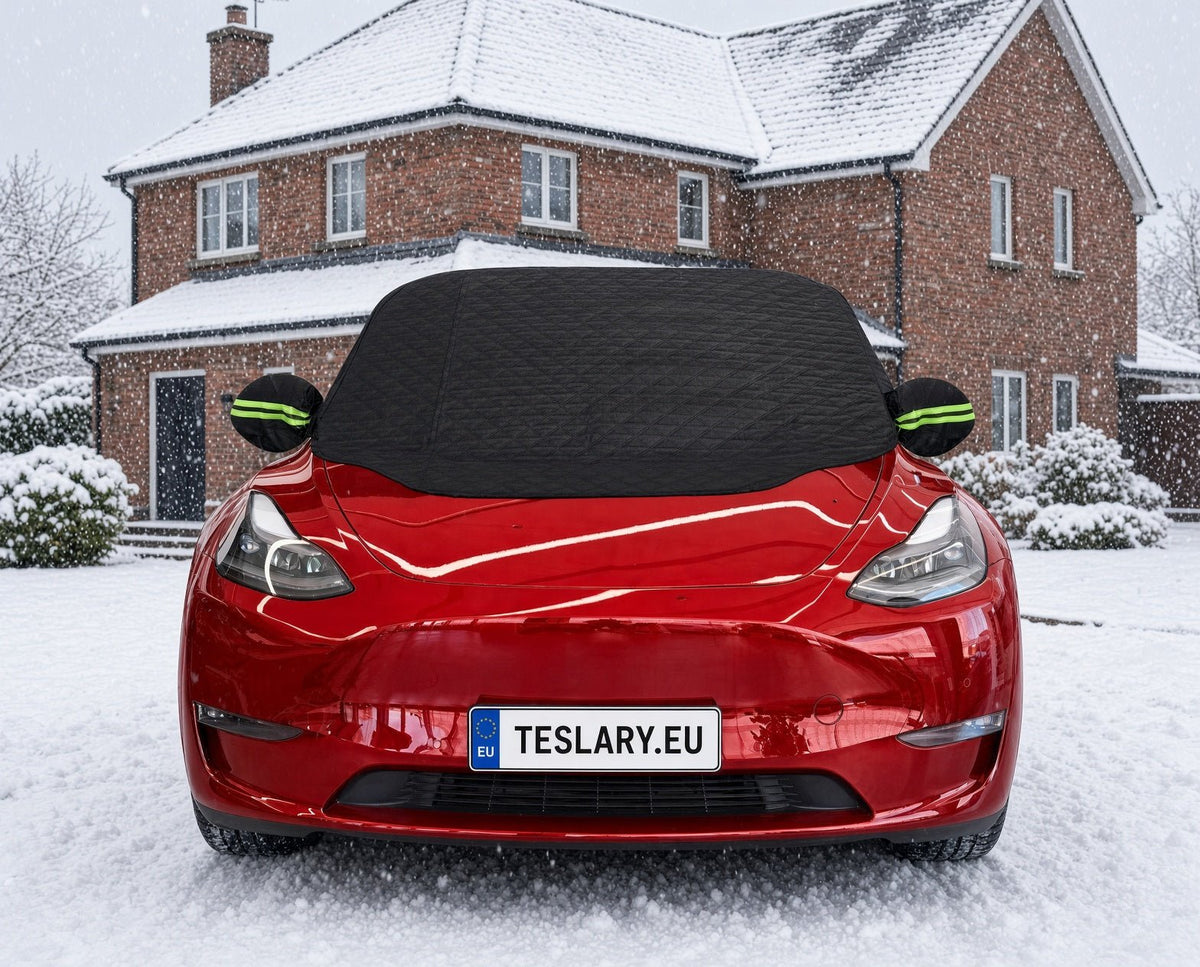 Sneeuw- en weerbestendige voorruitbescherming voor uw Tesla Model 3 of Tesla Model Ook geschikt voor BYD, MG4 en VW ID4. TESLARY Koop Tesla-accessoires in Europa, Nederland, Dublin, Cork, Ierland, Duitsland, Spanje, IJsland, Finland, Frankrijk, Italië.