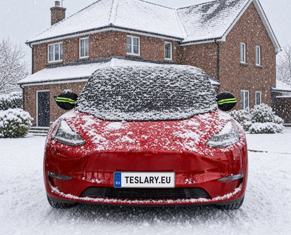 Sneeuw- en weerbestendige voorruitbescherming voor uw Tesla Model 3 of Tesla Model Ook geschikt voor BYD, MG4 en VW ID4. TESLARY Koop Tesla-accessoires in Europa, Nederland, Dublin, Cork, Ierland, Duitsland, Spanje, IJsland, Finland, Frankrijk, Italië.