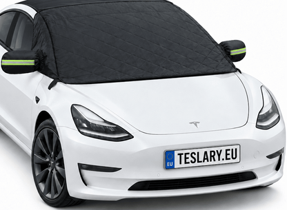 Sneeuw- en weerbestendige voorruitbescherming voor uw Tesla Model 3 of Tesla Model Ook geschikt voor BYD, MG4 en VW ID4. TESLARY Koop Tesla-accessoires in Europa, Nederland, Dublin, Cork, Ierland, Duitsland, Spanje, IJsland, Finland, Frankrijk, Italië.