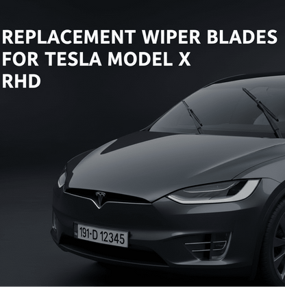 Wiper blades for Tesla Model X, (2pcs set) windshield wiper with integrated cleaning function - RIGHT HAND DRIVE ( FOR UK & IRELAND ) - TESLARY Tesla Shop Accessories Europe Nederlands Dublin Cork Ireland Deutschland Espana Alicante France Italia