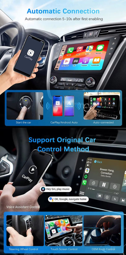 Adaptador inalámbrico inteligente CarPlay Android Auto para todos los coches - TESLARY Accesorios de la tienda Tesla Europa Nederlands Dublin Cork Ireland Deutschland España Alicante France Italia